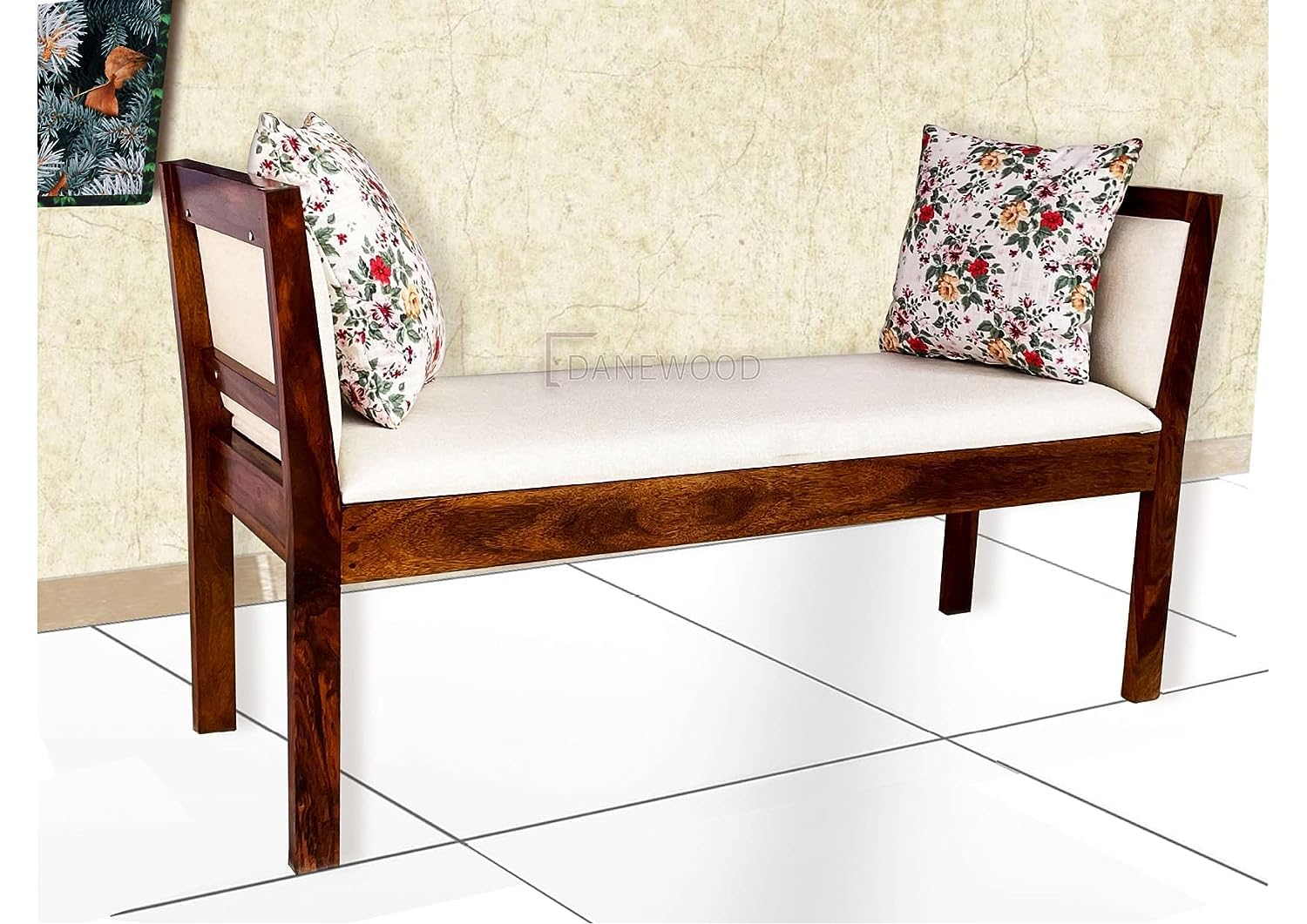 KOLHAS ART Solid Sheesham 2 Seater Bench for Living Room Wooden