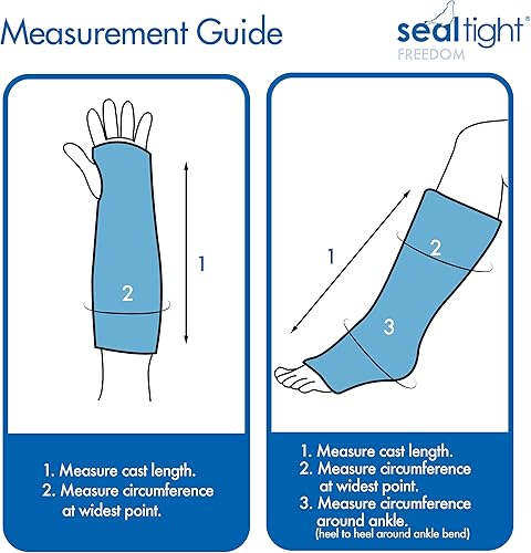 Miniatura 8 de Brownmed Seal-Tight Freedom - Protector de yeso y vendaje  Cubierta de ducha impermeable para lesiones y lesiones en las piernas, adulto