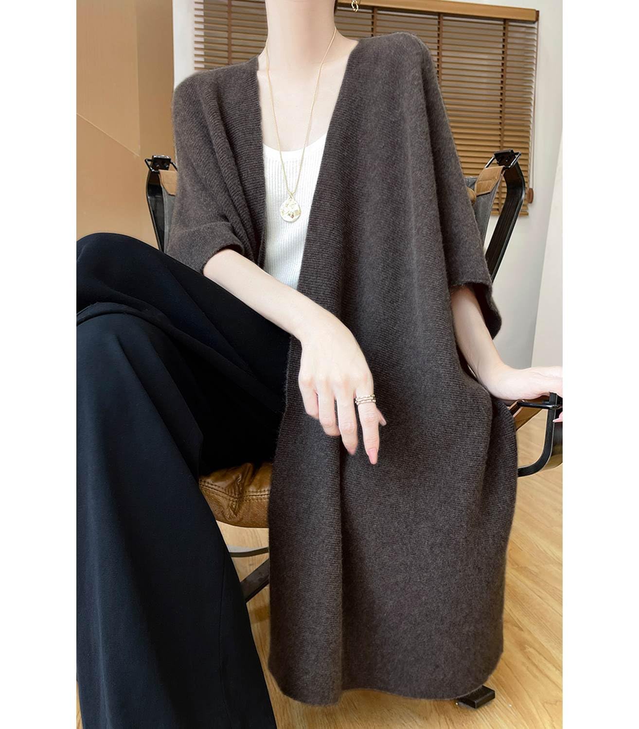 Ailaile 100% Merino Shawl Wrap, view 3