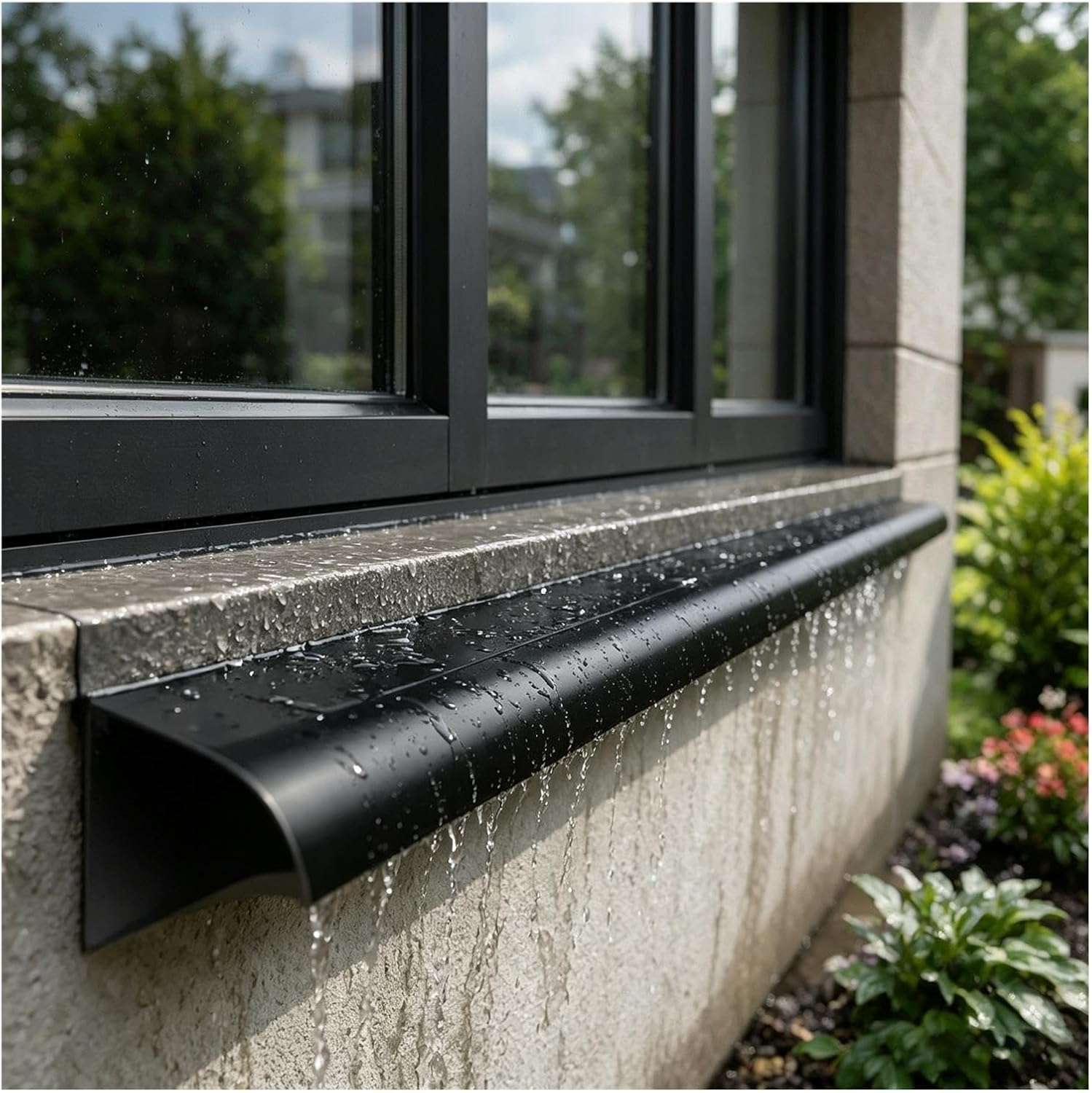 Aluminum Exterior Wall Rain Diverter, Drip Edge Trim for Effective Water Runoff Management, Durable Weatherproof Design, Ideal for Home Improvement & Protection