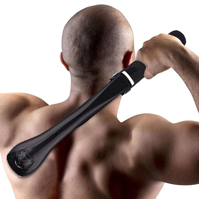 Men's Electric Back & Body Shaver,Large Razor with Adjustable Length Telescopic Handle for Men Back Hair Body Groomer Trimmer Removal. Adjustable Foam Handle