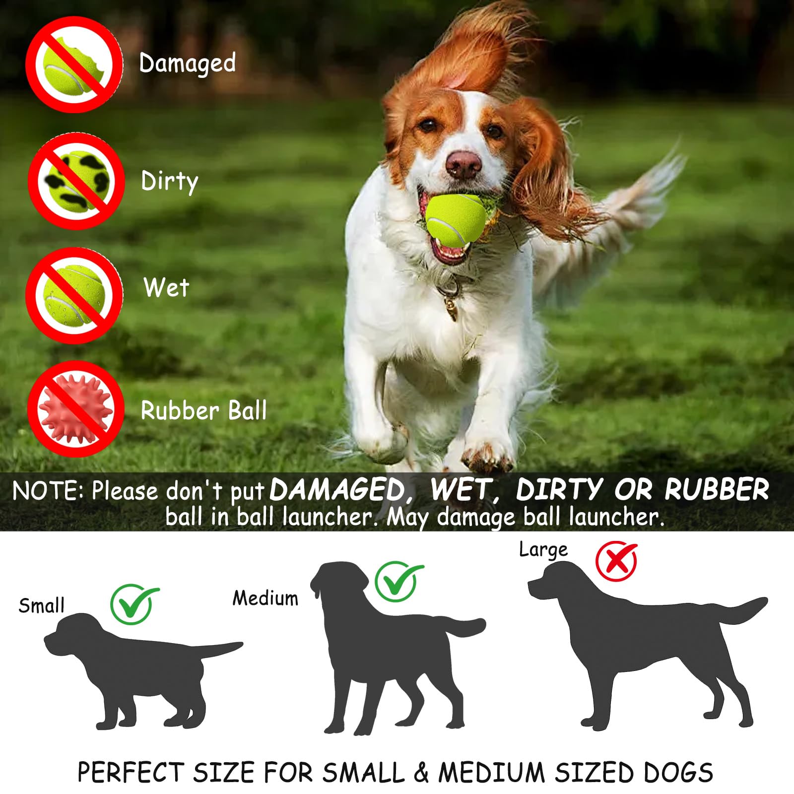 HAMON Lanzador de bolas automático para perros, máquina de lanzamiento de bolas para perros con 6 pelotas de tenis, máquina interactiva para perros pequeños y medianos, distancia de lanzamiento entre