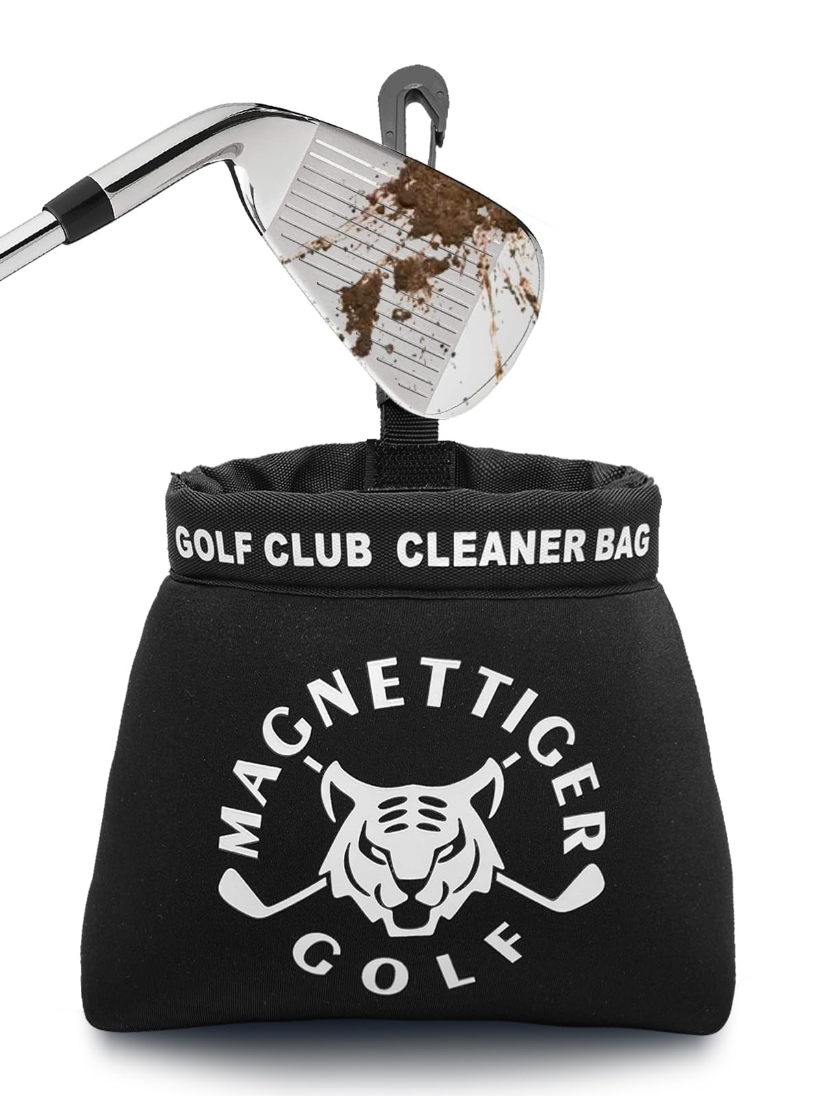 Golf Club Cleaner Bag& Ball Cleaning Bag, Waterproof Cleaning Double Layer Technology, Detachable Clips, Machine Washable, Neoprene Dry Outer Layer, Golf Equipment Quick Cleaning Accessories Gifts