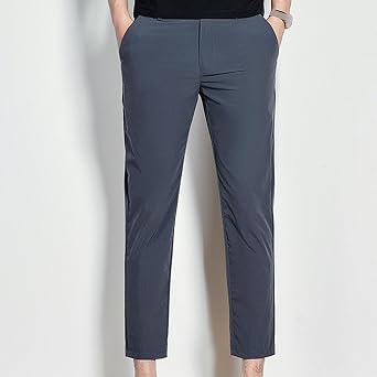 Men's Skinny-Fit Golf Pants Casual Work Dress Pants Lightweight Slim fit Flat Front Tapered Trousers Stretch Twill Pant