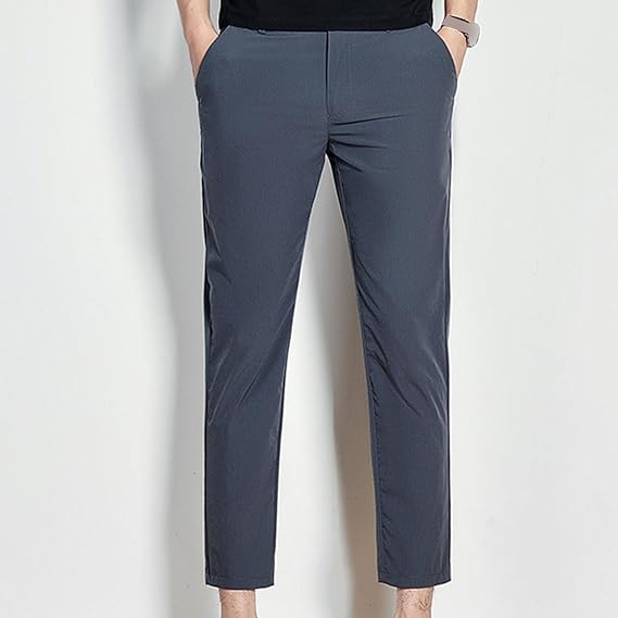Men's Skinny-Fit Golf Pants Casual Work Dress Pants Lightweight Slim fit Flat Front Tapered Trousers Stretch Twill Pant