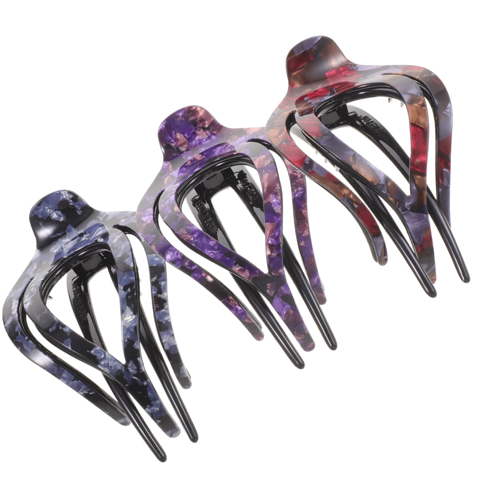 FRCOLOR 12 Pièces Clip bec de canard clip à trois dents griffes de cheveux pince à cheveux pieuvre pinces cheveu hairpin barrettes à cheveux pinces à cheveux pince à griffes pour femmes