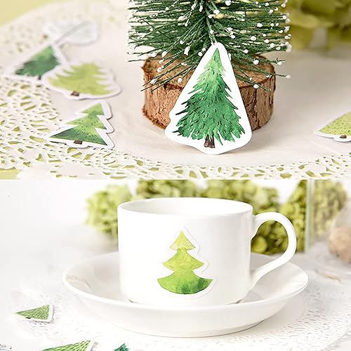 Miniatura 6 de 45 calcomanías pequeñas para laptop de álbumes de recortes, plantas del bosque en caja, hojas de pino, calcomanías decorativas para laptop, álbumes