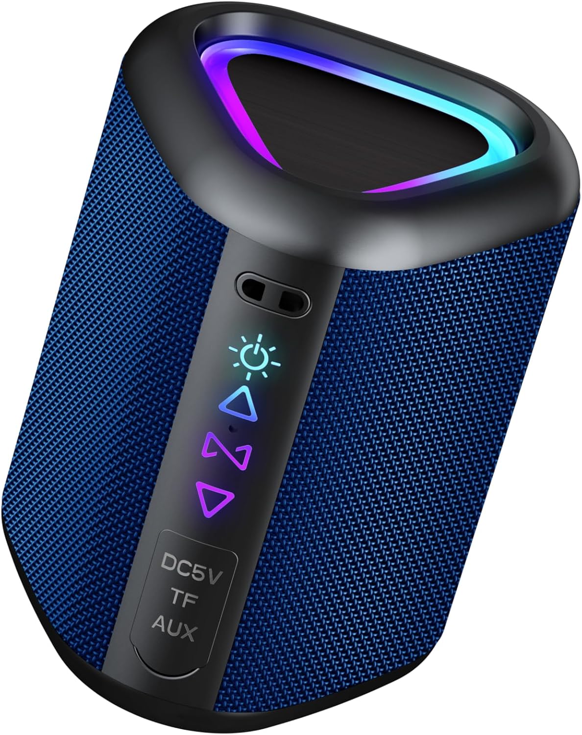 aowoka Cassa Bluetooth Portatili Senza Fili con Luce Led, Bluetooth 5.4, 24 Ore, Altoparlante Bluetooth Bassi Potente, Impermeabile IPX7, Speaker da Esterno per Viaggi, Sport, Feste, Ciclismo (Blu)