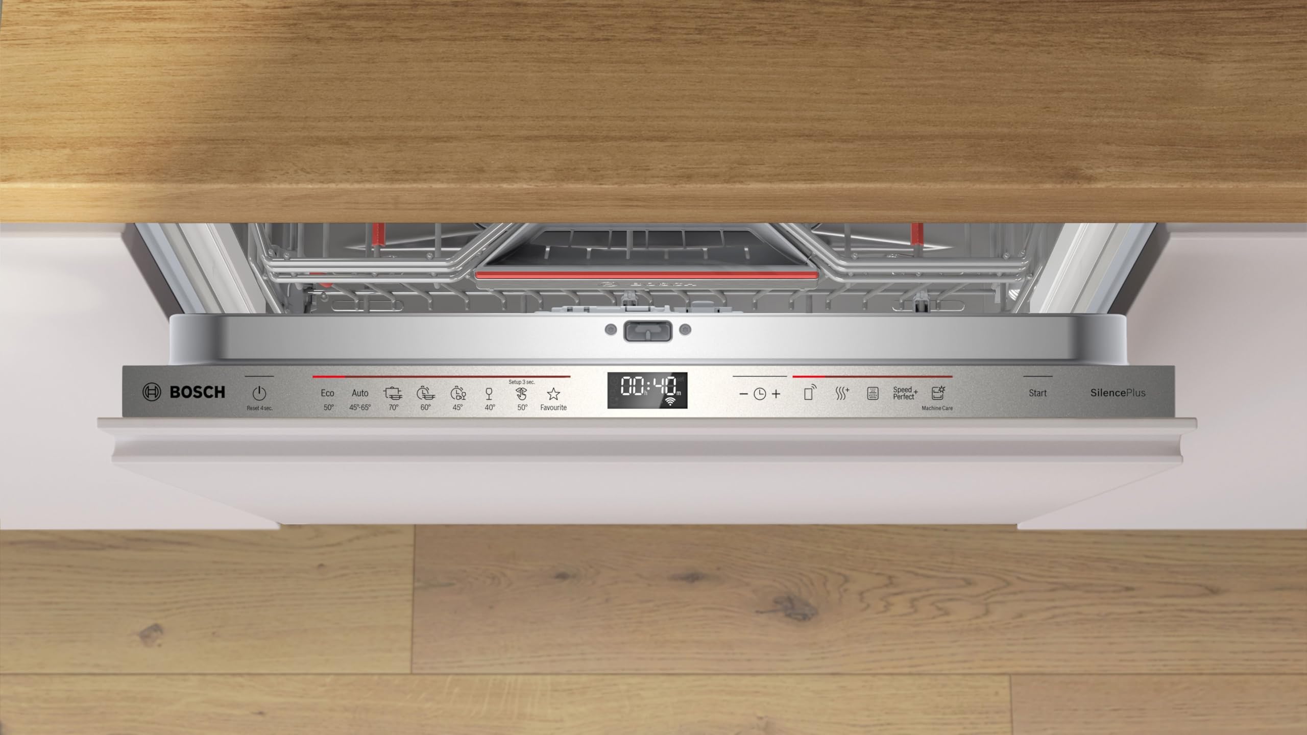 Bosch SBD6ECX12E, Serie 6, Smarter Geschirrspüler Vollintegriert 60 cm, XXL Spülmaschine, Besteckschublade, Made in Germany, besonders leise, starke Reinigung, Extra Trocknen, Programmassistent
