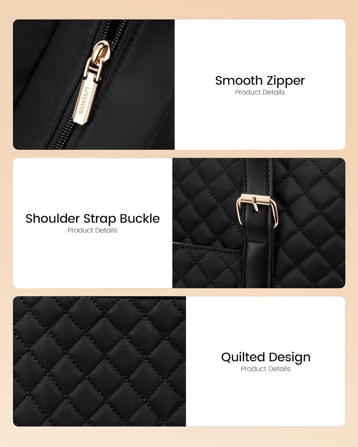 LOVEVOOK Laptop Bag for Women, 15.6 Inch Work Tote Computer Bag With Large Cup Holder, Lightweight Large Laptop Briefcase for Travel, Bussiness, Teacher - Image 7