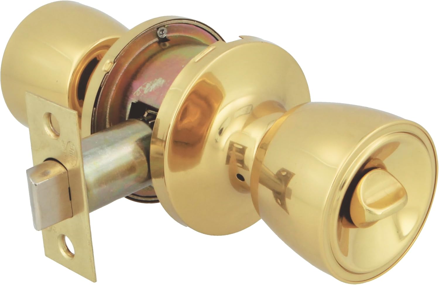 AMIG Mod. 602 - Set of Knobs | Matte Brass | 18.5 x 8 cm | Includes Door Handle | Private Function | External Emergency Device and Interior Condemnation | Door 35-45 mm