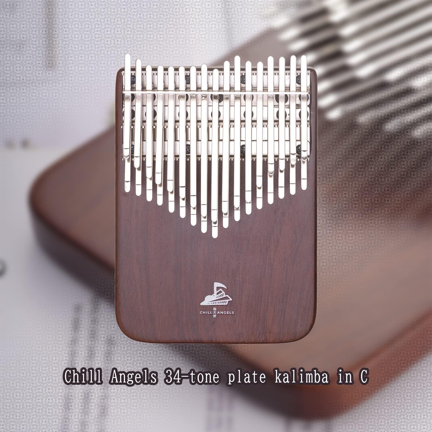 Chill Angels Kalimba Daumenklavier 34 Tasten C - Dur Musikinstrument, Fingerklavier Instrument Klaviergeschenk für Kinder und Erwachsene Anfänger