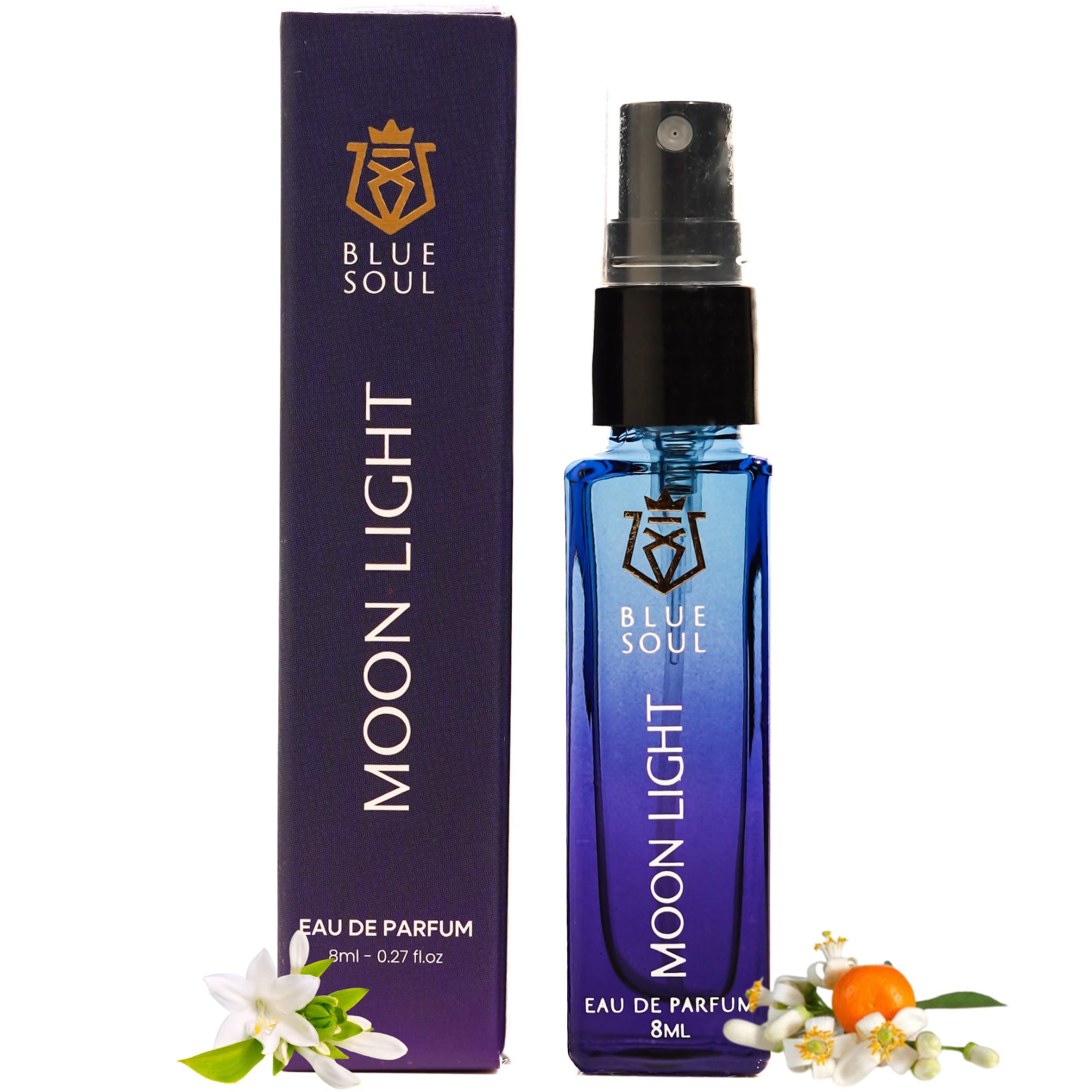 Bluesoul Moon Light Luxury Long Lasting Floral Perfume for Women, Elegant White Floral Woody Eau de Parfum for Woman with Musk & Vanilla, IFRA-Certified & Cruelty-Free (8 Ml)-image-45