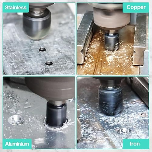 Miniatura 4 de Juego de brocas avellanadas M35 cobalto para metal, 5 piezas (14 pulgadas + 38 pulgadas + 12 pulgadas + 58 pulgadas + 34 pulgadas) para acero