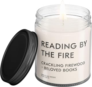 Reading by The FIRE Bookish Reading Candle - Literary Inspired Gift for Readers, Writers, Bibliophiles, Bookworms & Book Lovers | Handmade in USA, Non-Toxic, Vegan & Cruelty-Free | 9 oz