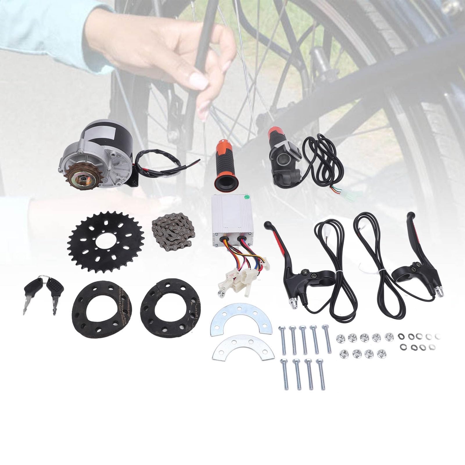 Jiawu Zestaw Silnika Redukcyjnego o Wysokiej Wydajności 12 V 350 W do Skutera Elektrycznego, Modyfikacja DIY, Korpus ze Stopu Aluminium, do Rowerów Elektrycznych, Mini Motocykli