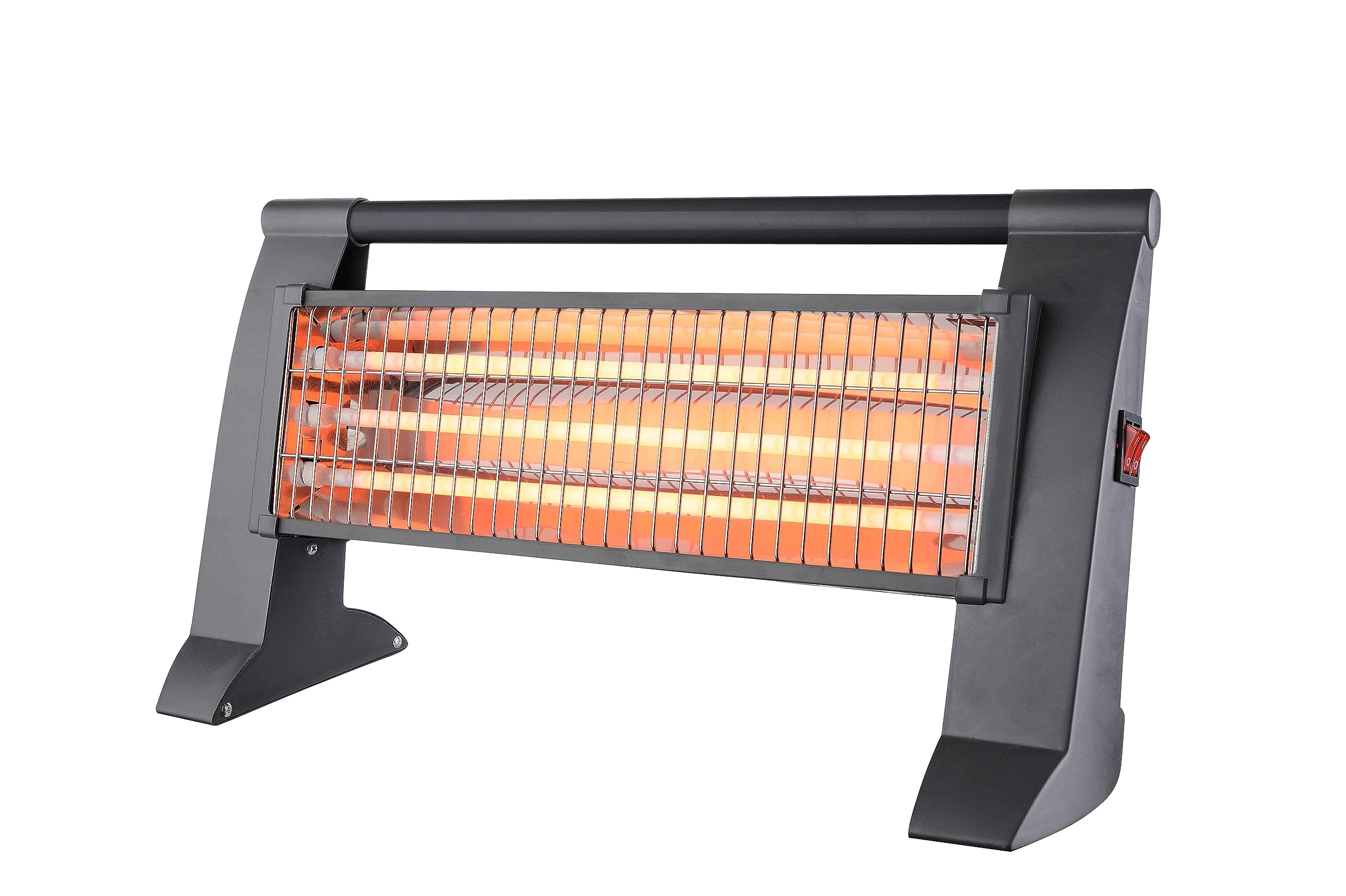 Poêle à quartz 400/800/1200W, anti-renversement, gris