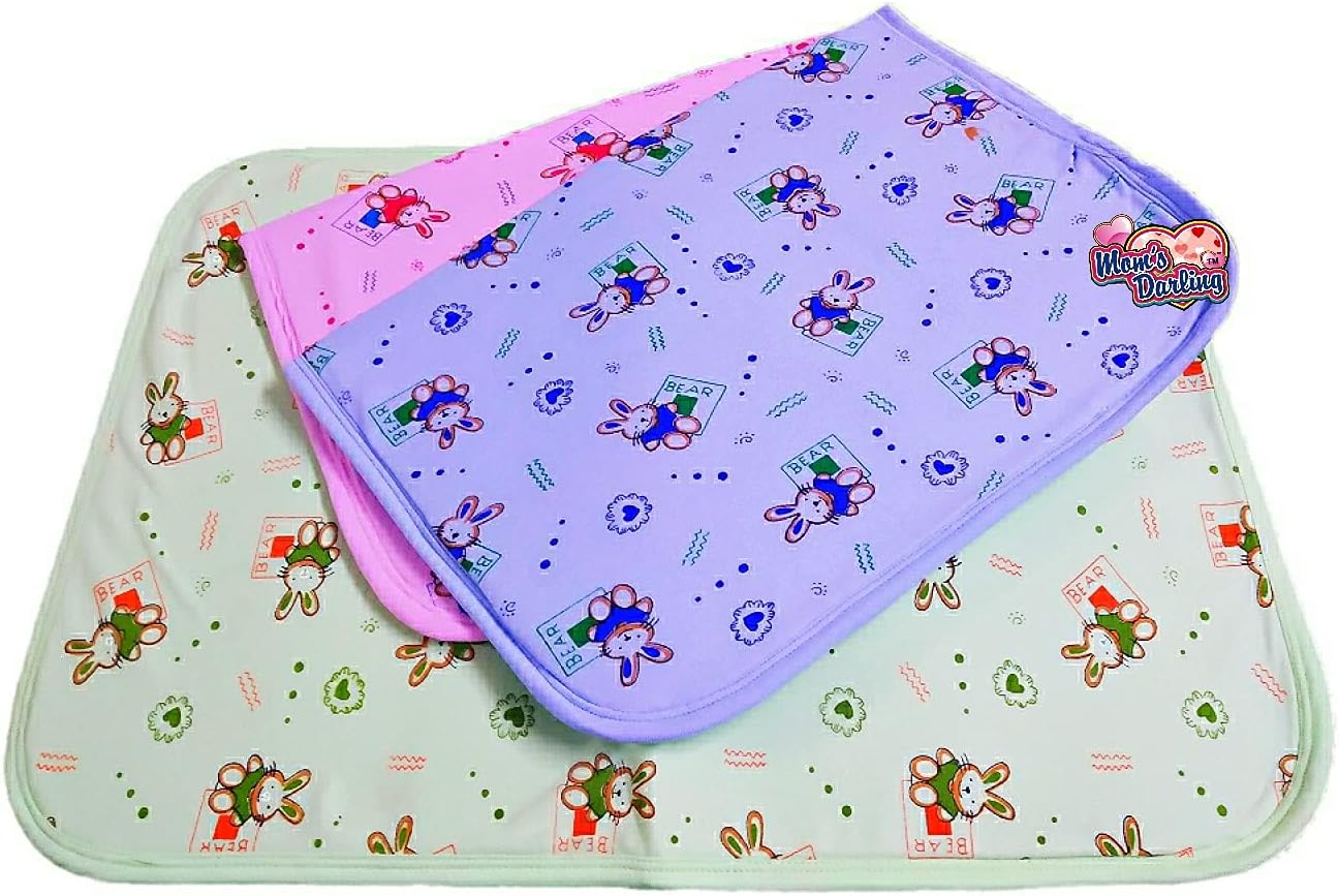 Baby Water Proof Diaper Changing Mat Stars Printed Blue 22x31 Inches