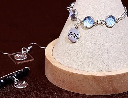 Miniatura 3 de Shapenty Dijes de fe inspiradores con mensaje para bricolaje, collares, aretes, pulseras, colgantes, llavero, marcador, fabricación de joyas,