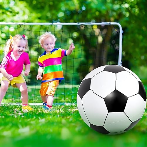 Miniatura 7 de Lewtemi 2 pelotas inflables de fútbol de playa para niños de 27 pulgadas gigantes inflables de fútbol grandes pelotas deportivas para niños,