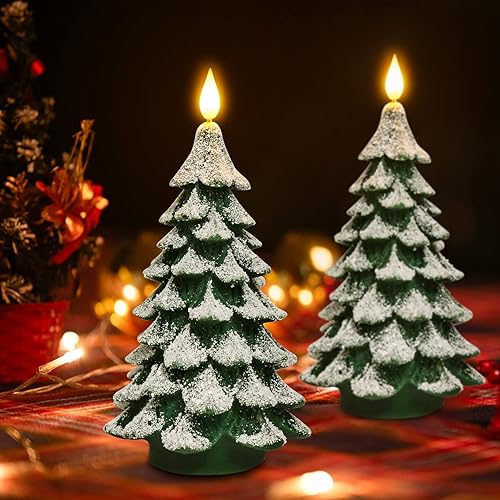 Miniatura 7 de PChero Vela LED para árbol de Navidad con temporizador remoto, cera real de 7.9 pulgadas, funciona con pilas, sin llama, parpadeante para regalo de