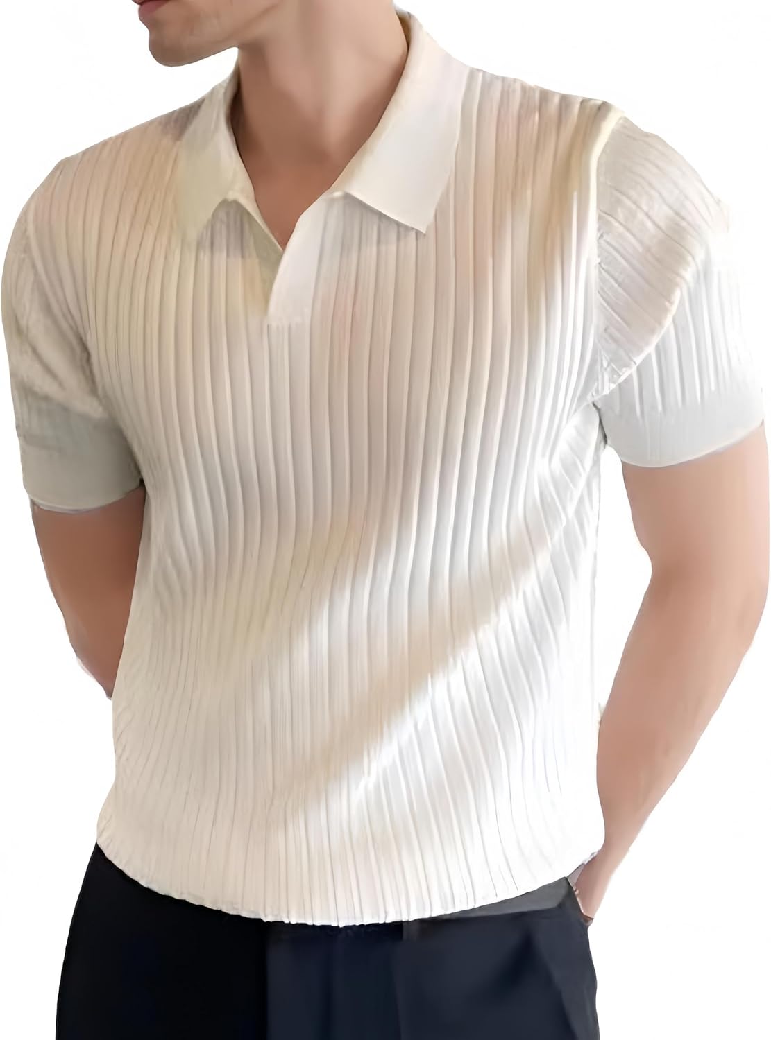 Men’s Polo Shirt – Classic Fit, Short Sleeve Knit Polo, Breathable Cotton Polyester Blend, Casual & Golf Wear