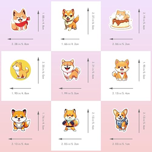 Miniatura 6 de 50 calcomanías de perro para niños, calcomanías de perro para botella de agua, calcomanías de vinilo impermeables de animales, laptop, teléfono,