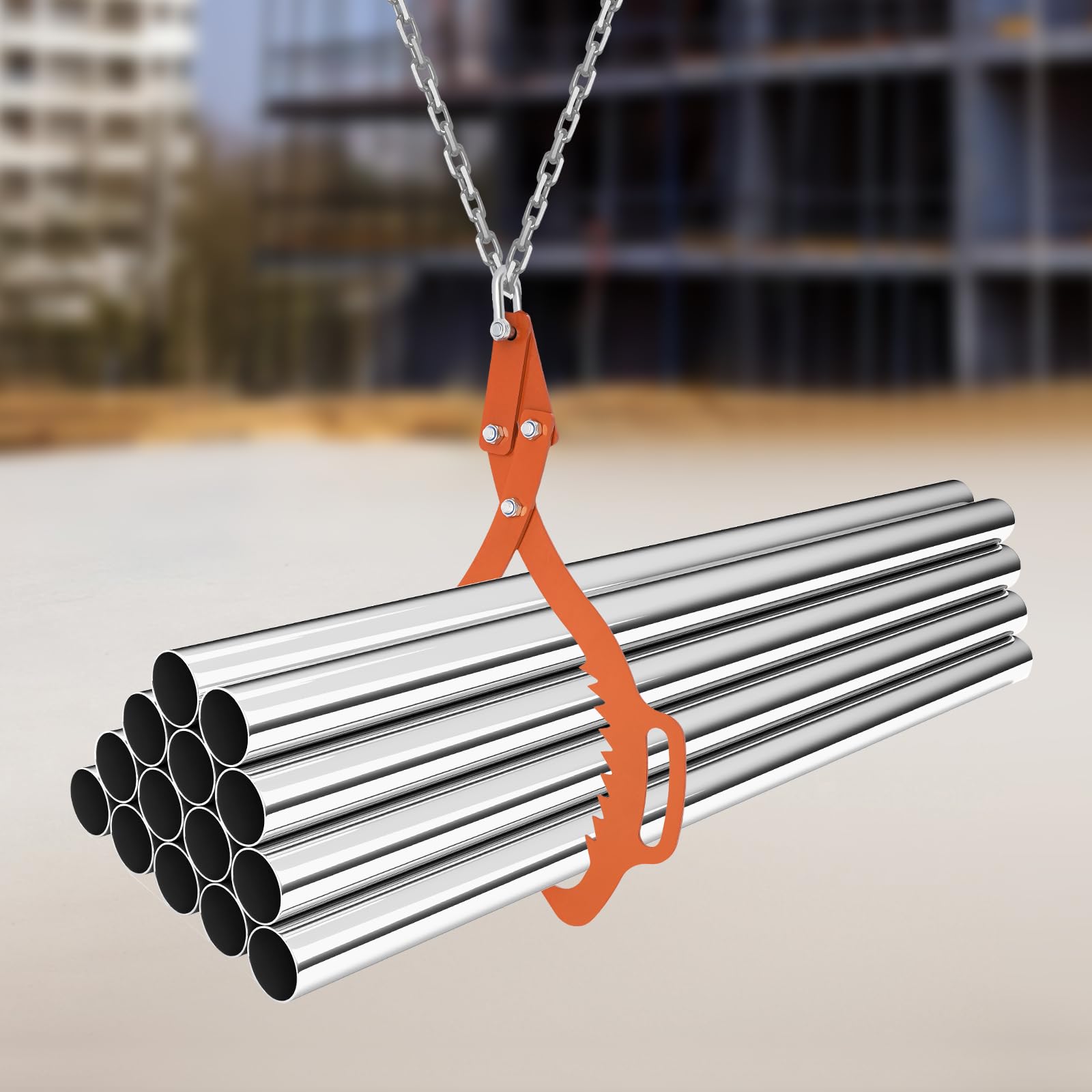 Pinza Sollevamento Pallet In Acciaio - Portata 2000 Kg, Apertura 0-17 Cm, Con Catena