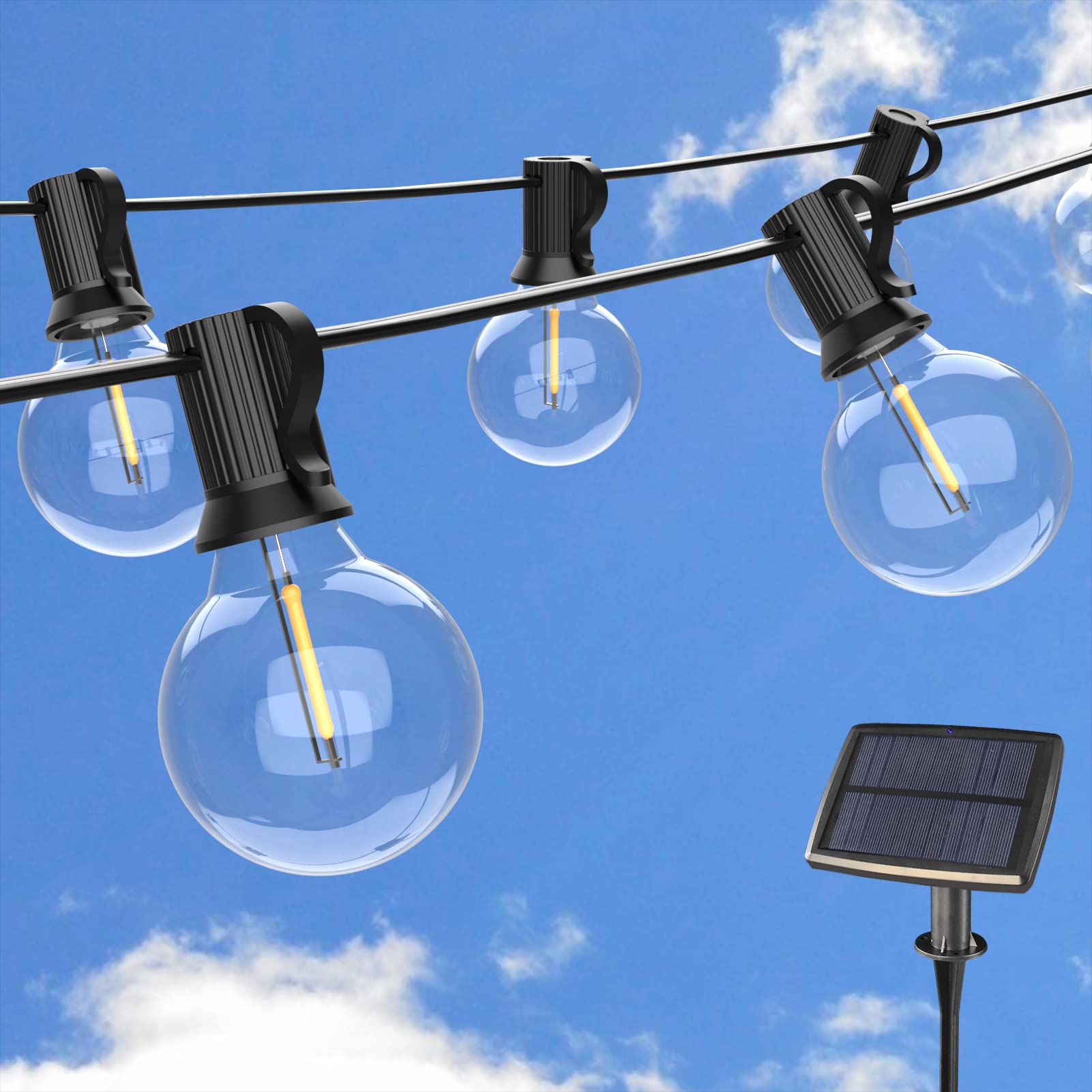 Zuske Solar Festoon Lights Outdoor, 9.5m Solar String Lights Outdoor