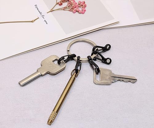 Miniatura 3 de Mini Skater 15 piezas de gancho de metal pequeño con cierre de resorte con hebilla colgante de paracaídas, mochila de paracaídas, llaveros EDC para