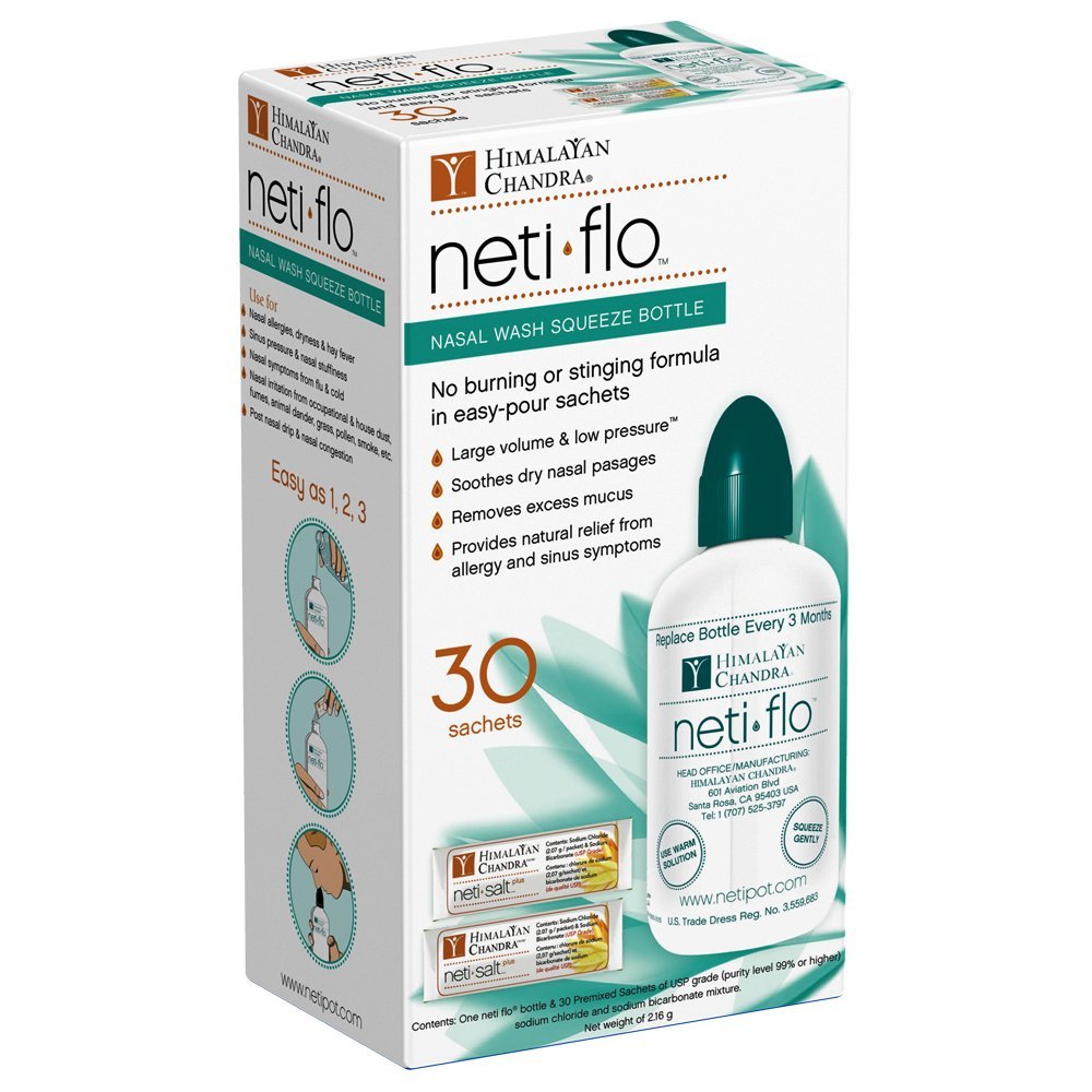 Himalayan Neti Flo Nasal Wash Bottle with 30 Sachets 10 Ounce product thumbnail 2