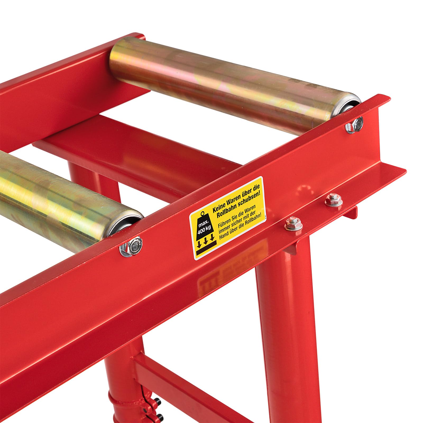DEMA Rollenbahn 195x45x63 cm RB 205/800 - Rollbahn, Rollenband, Rollband, Rollentisch - Stabil, Langlebig, Mobil - Für Werkstatt, Lager, Transport, Fördertechnik, Handwerk