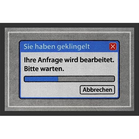 for-collectors-only Fussmatte Sie haben geklingelt Ihre Anfrage Wird bearbeitet Fußmatte Schmutzmatte Türabstreifer Türmatte Fußabstreifer