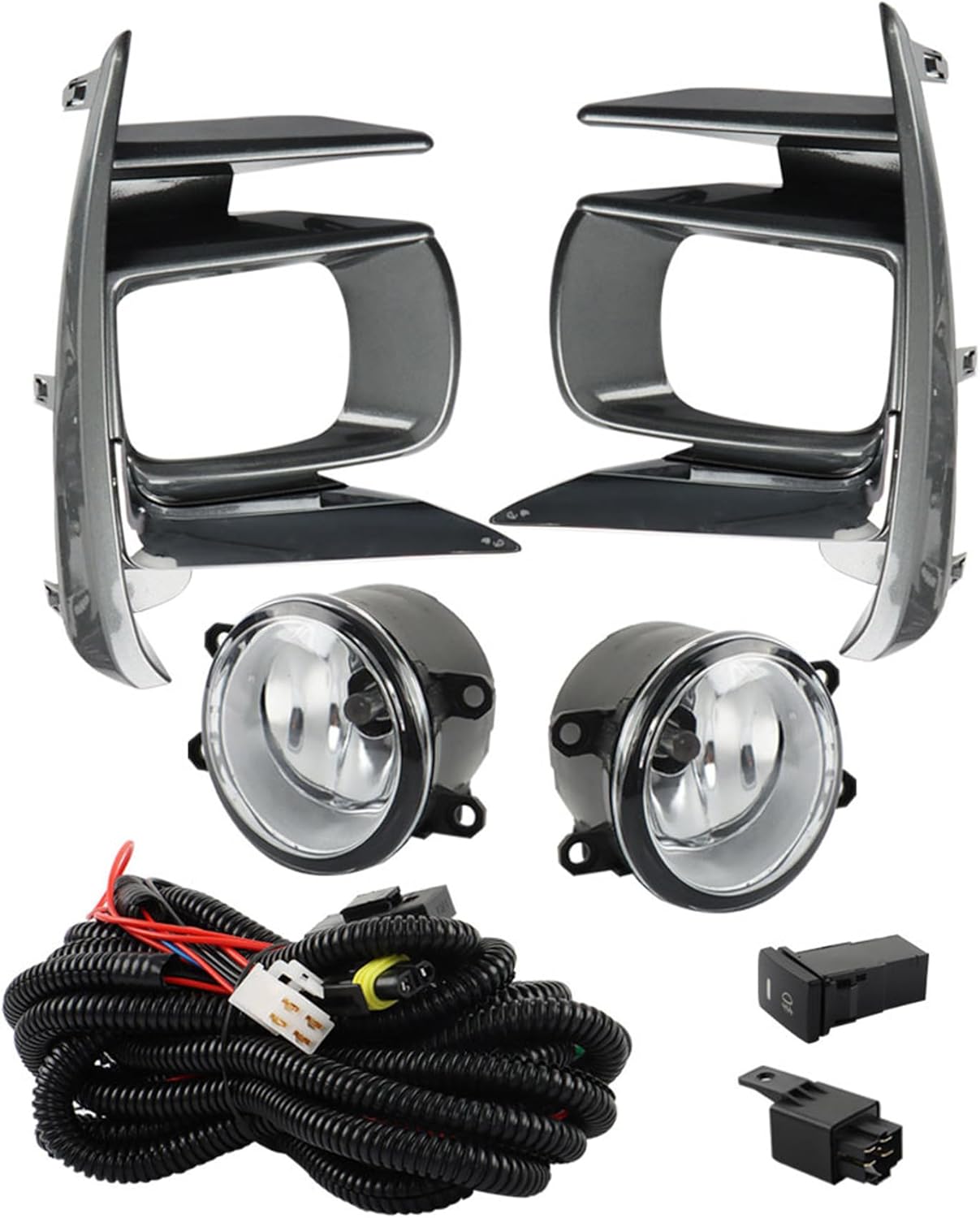 WFLNHB 1 Pair Fog lights Lamp Assembly Replacement for Sienna 2018 2019 Driving DRL Fog Lights Switch Wiring TO2593133 TO2592133