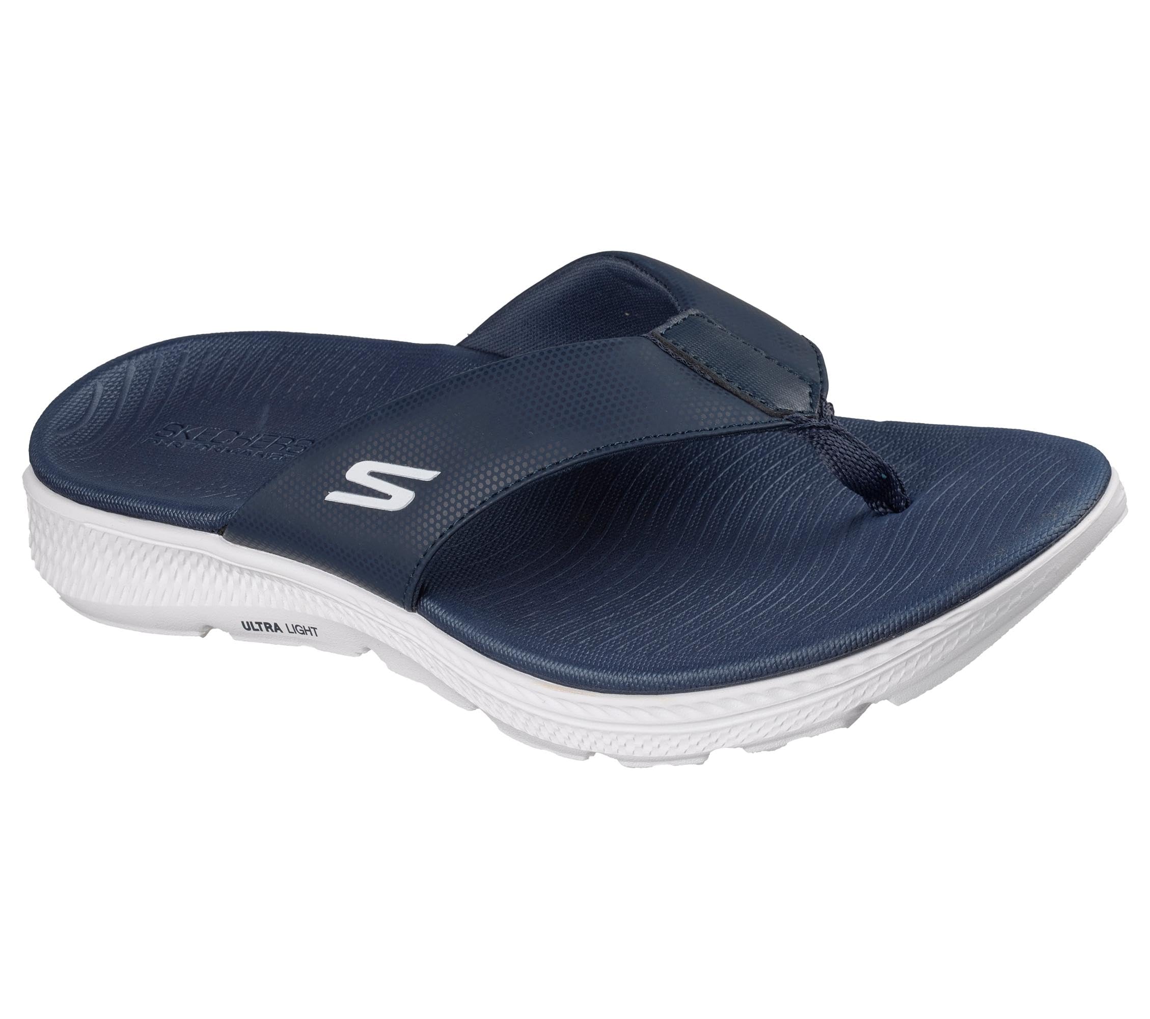 Skechers (9 Uk, Navy Textile) Mens Go Consistent Sandal 2.0 Cabton Flip Flops