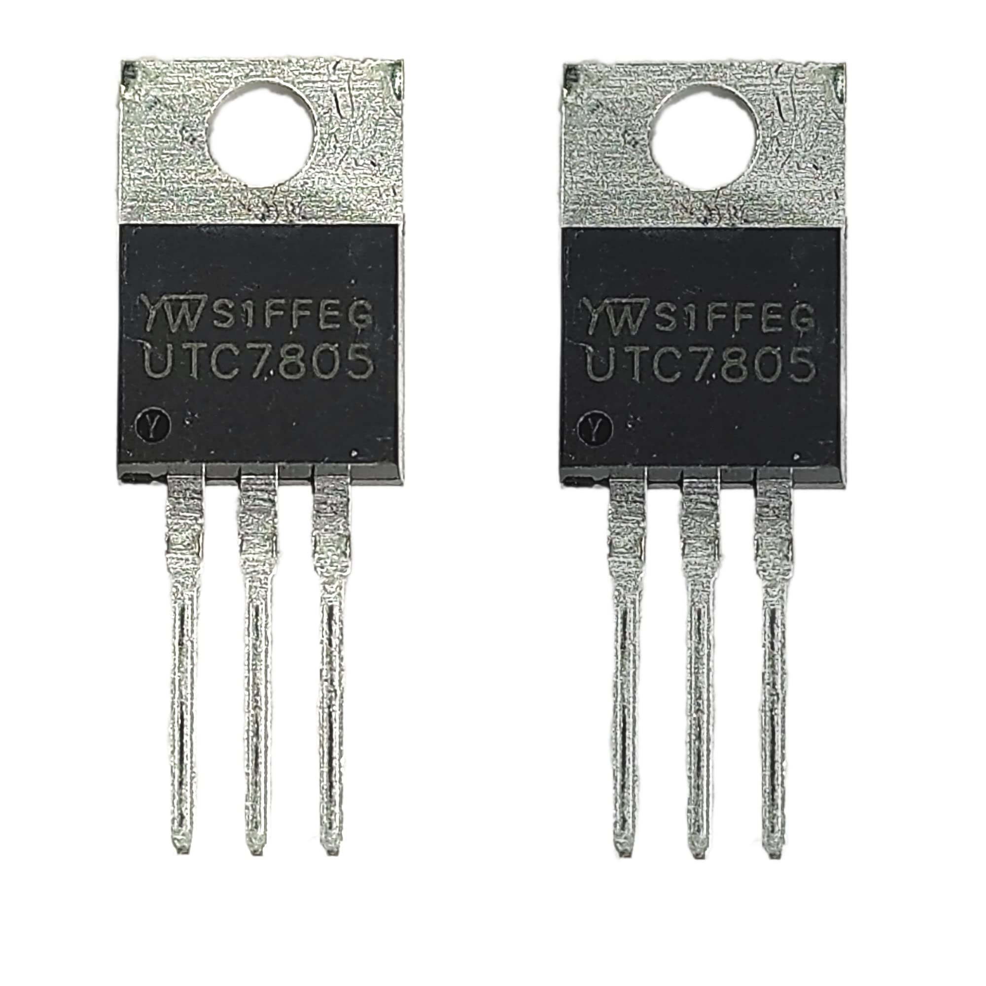 UNIVERSAL HUB (Pack of 2) 7805 3 PIN 12V-5V Power converter L7805CV TO-220 5 Volt 1.5 Amp Positive Volt Regulators-image-2