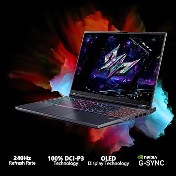 Acer Predator Helios Neo 16S AI Gaming Laptop | 16 2560x1600 OLED 240Hz G-SYNC | Intel 24-core Ultra 9 275HX | 16GB DDR5 1TB SSD | GeForce RTX 5060 (Up to 572 AI Tops) Win11Pro w/DLCA Accessory