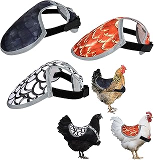 bssmmai 3 Pièces Manteau pour Poules, Selles de Poulet Réglables pour Poules, Imperméables, Respirantes et Résistantes à L'usure pour Poulailler et élevage de Poules