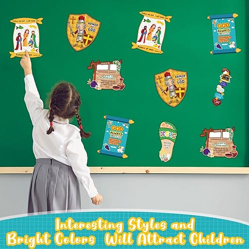 Miniatura 6 de Outus Juego de 72 manualidades religiosas de la escuela dominical de la Escuela Dominical, Kit de manualidades de bricolaje VBS para niños,