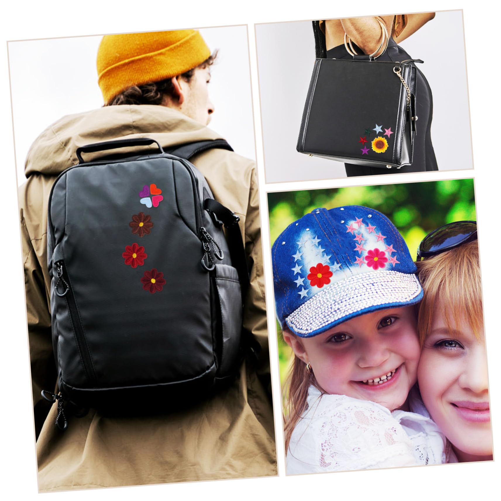 SEWACC 355stücke Bestickte Bügel-patches Teiliges Mit Blumen Herzen Und Sternen Langlebige Farben Einfach Anzubringen Für Kleidung Jeans Rucksäcke Dekoration