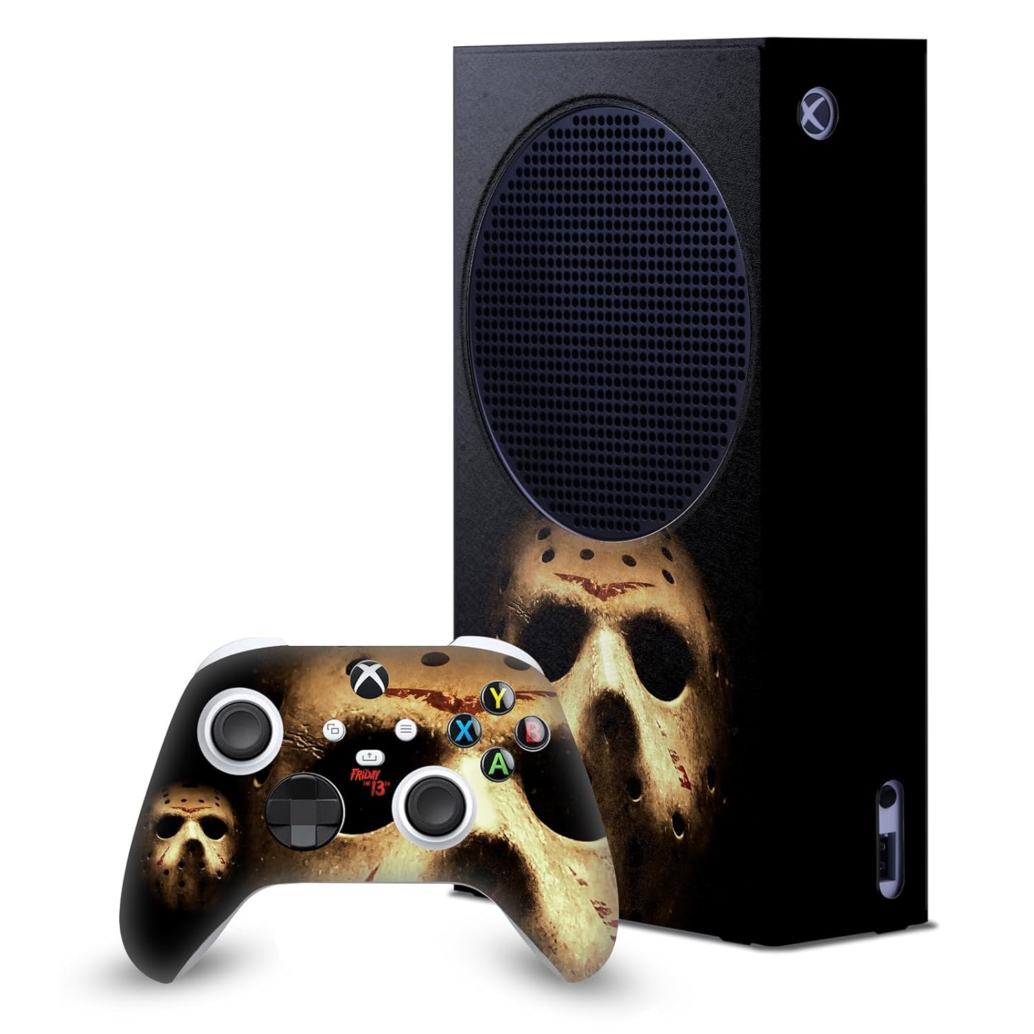 Head Case Designs Officially Licensed Friday the 13th 2009 Jason Voorhees Poster Graphics Game Console Wrap and Game Controller Skin Bundle Compatible With Xbox Series S Console & Controller Bundle