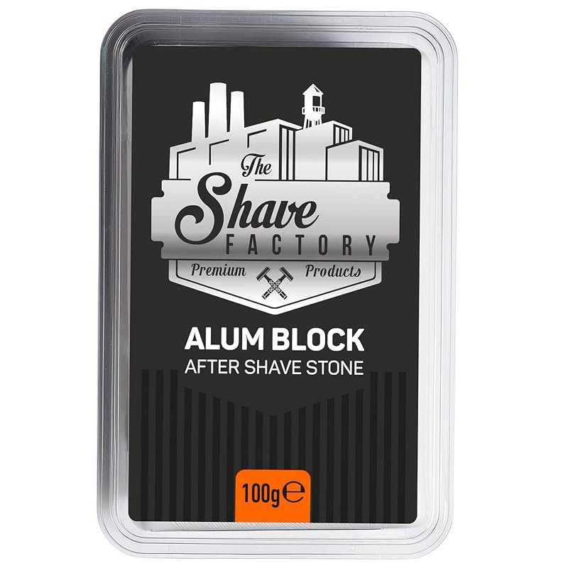 Bloco de alúmen para pós-barba the shave factory com estojo, 100 g