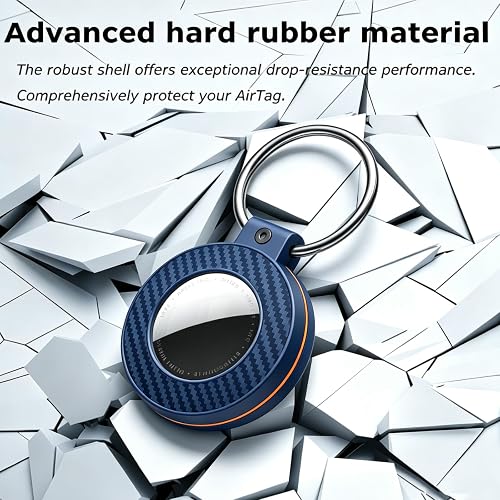 ZXgomg Waterproof for Apple Airtag Holder Case with Lock,Pendant Keyring Case with Keychain for Luggage/Bicycles/Pets - 5