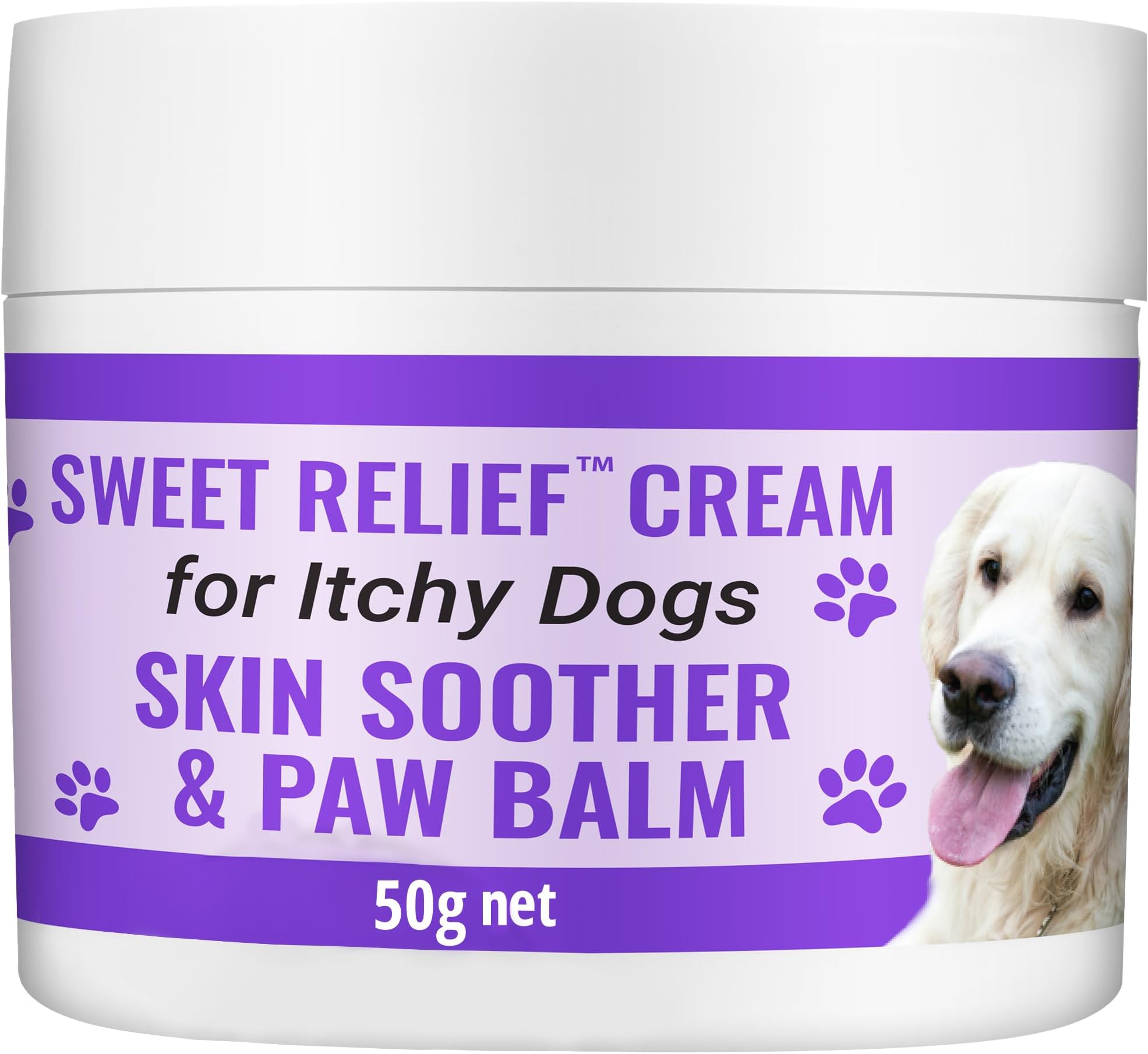 Biteback Products - Soothing Dog Paw Balm, Antiseptic Cream for Dogs, Itchy Dog Skin Relief - Ideal for On-the-Go Pet Care, Soothes Paws and Skin, Compact Pocket Sized Pot Dog Skin Cream - 50g