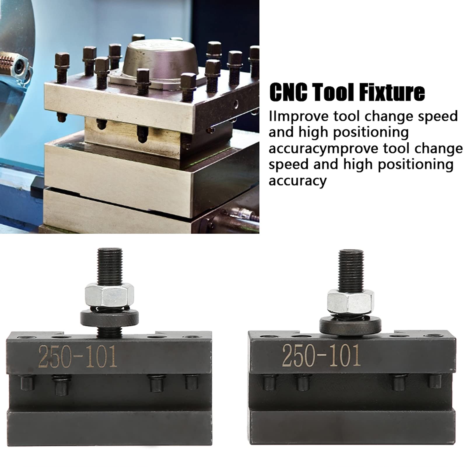 Utensile per alesatura a cambio rapido, Attrezzatura CNC 250-101, Portautensili in acciaio al carbonio ad alta durezza, 2 pezzi Portautensili a cambio rapido per Cerchio