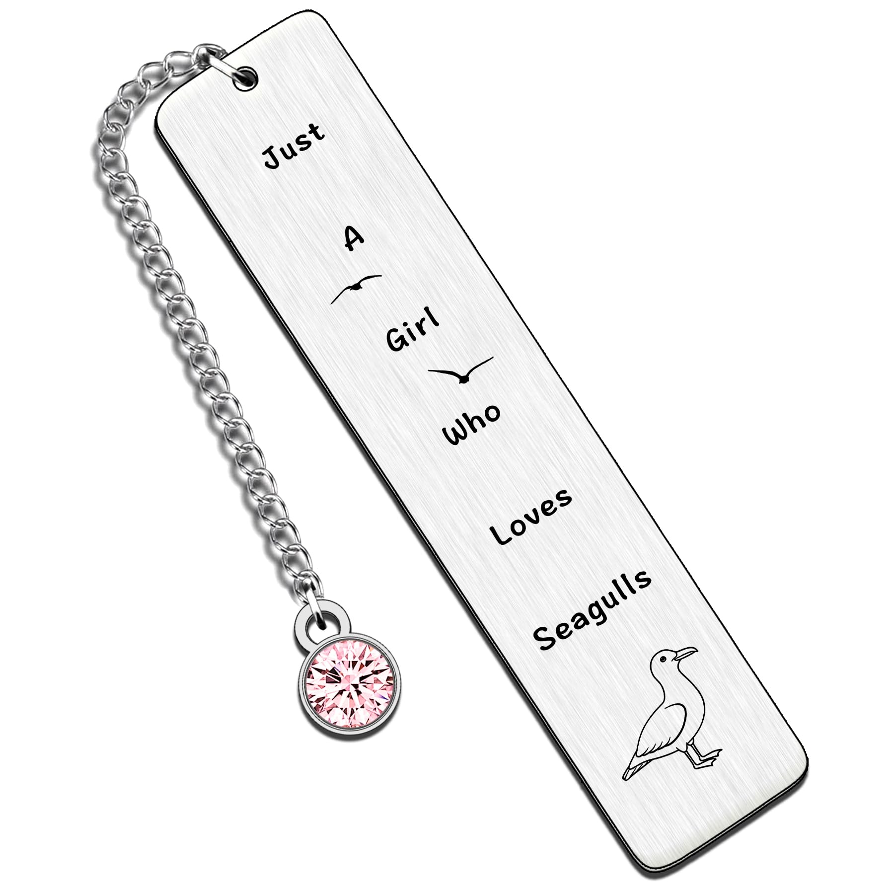 QMVMV Funny Seagull Gifts Animal Lover Gift Just A Girl Who Loves Seagulls Seagull Lover Bookmark Gift for Women Girls Who Loves Seagulls Bookmark