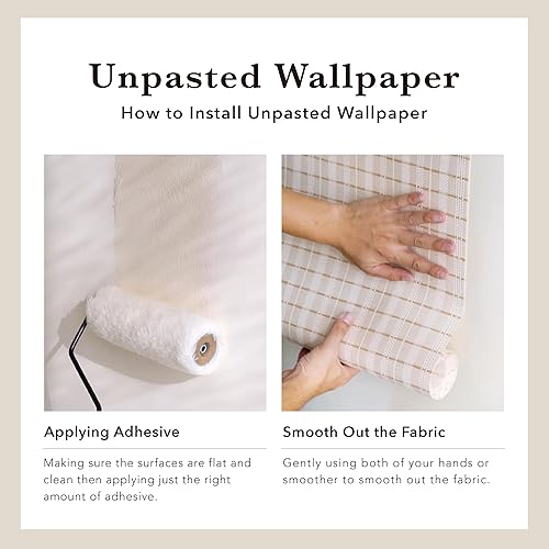 Miniatura 9 de GoDear Design Papel tapiz de tela sintética para dormitorio, sala de estar, 100 % pulpa de madera texturizada para cubrir la pared, tela para