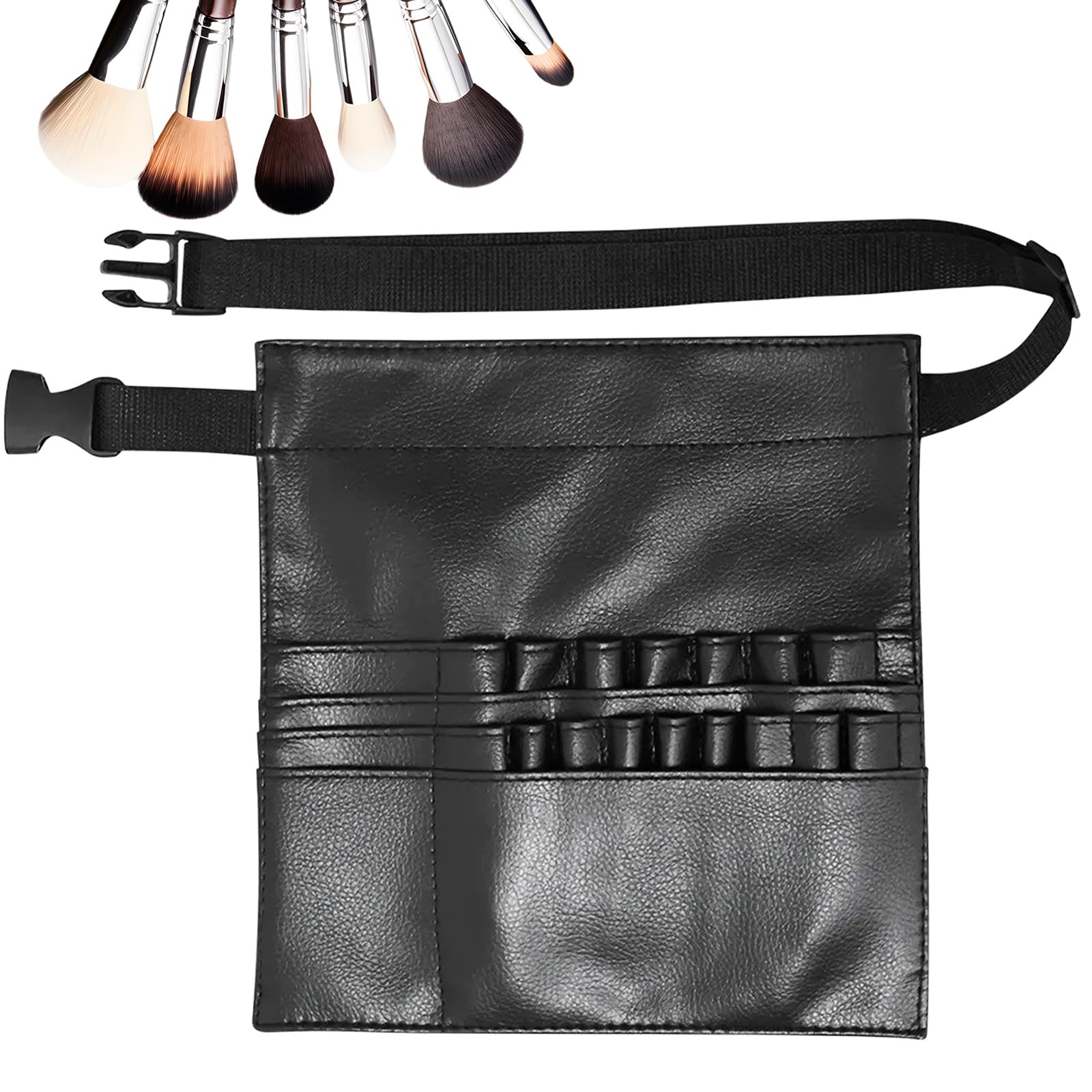 Trucco Pennelli Marsupio Sacchetto Cosmetico - Professionale Pennello Nero Borsa Organizzatrice Portatile Per Artisti & Incontri
