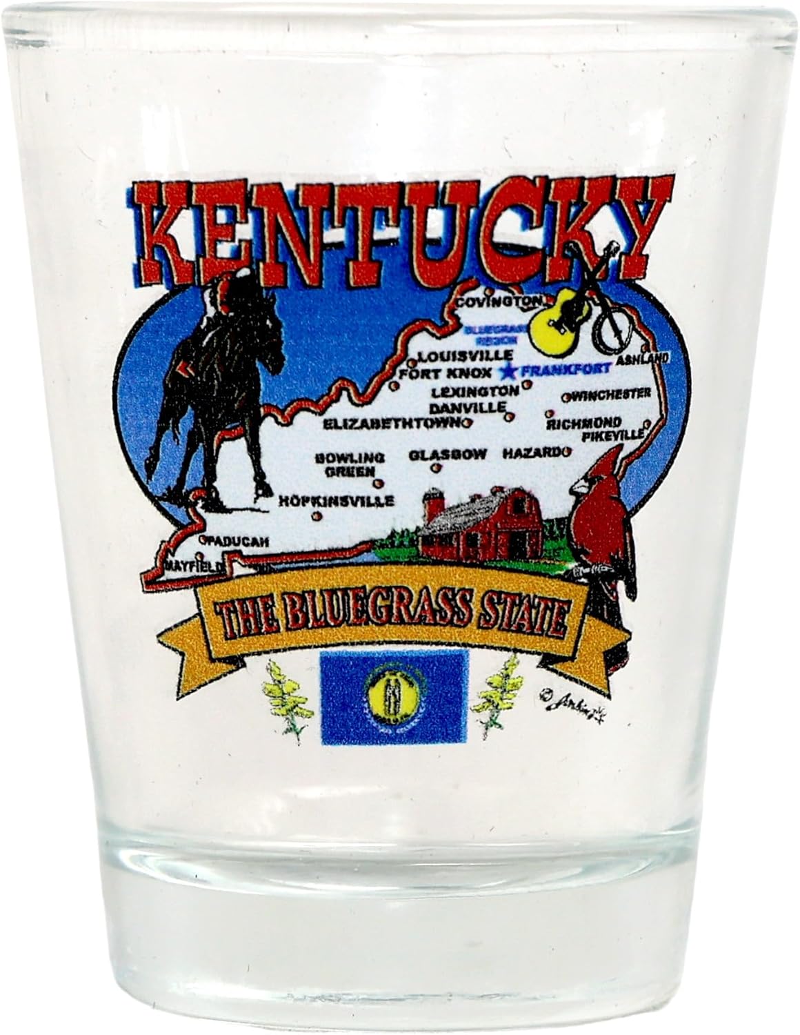 World By Shotglass Kentucky United States USA Souvenir Boxed Shot Glass Set (Set of 6)