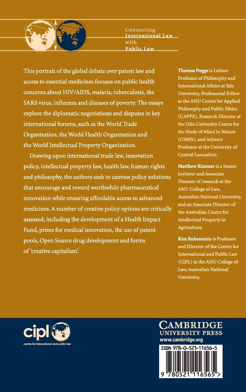 Incentives for Global Public Health: Patent Law and Access to Essential Medicines